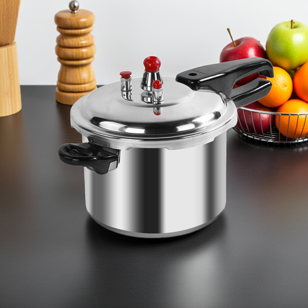 4L Dual Handle Aluminum Pressure Cooker for Home and Catering - UK
