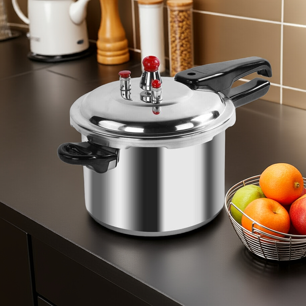 4L Dual Handle Aluminum Pressure Cooker for Home and Catering - UK