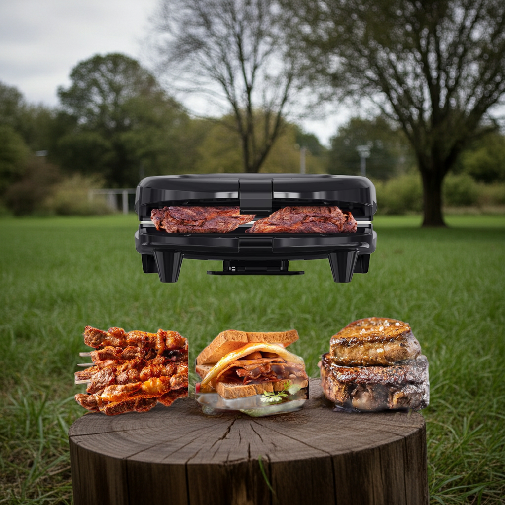 Grille-pain à sandwich 2 tranches Kalandula en acier Snailar