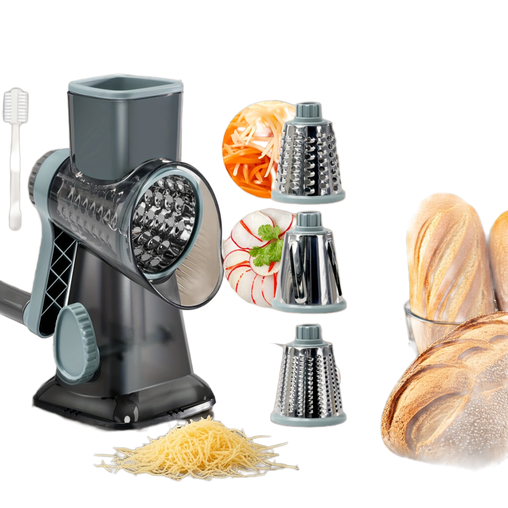 1.3 Kalandula Steel HeavyDuty 3in1 Rotary Food Slicer  Cheese Grater