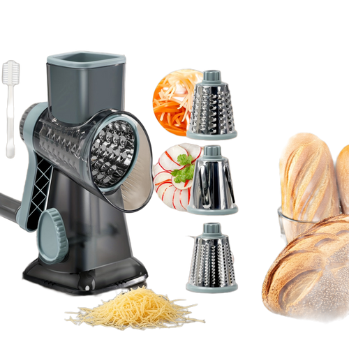 1.3 Kalandula Steel HeavyDuty 3in1 Rotary Food Slicer  Cheese Grater