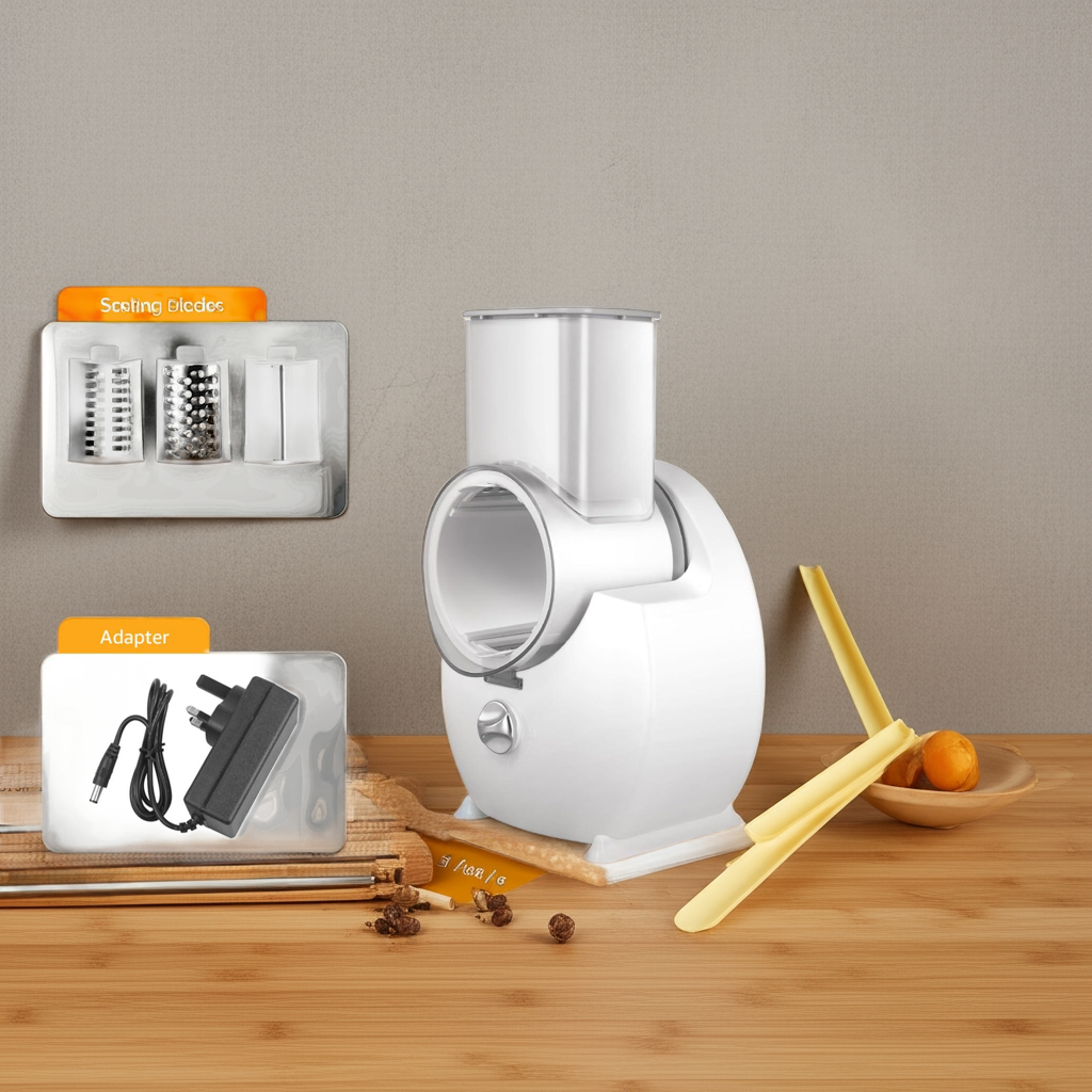 Electric Cheese Grater, Rotary Grater Vegetables & Fruits