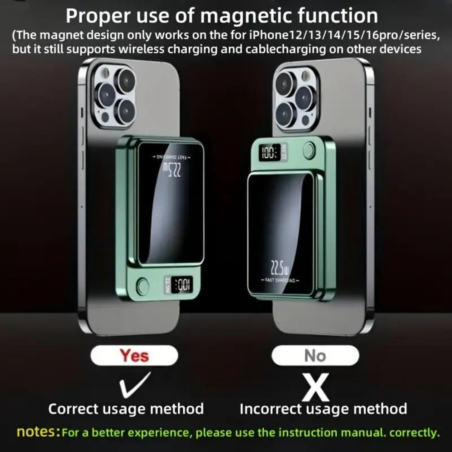 Kalandula 10000mAh Magnetic Fast Wireless Charger