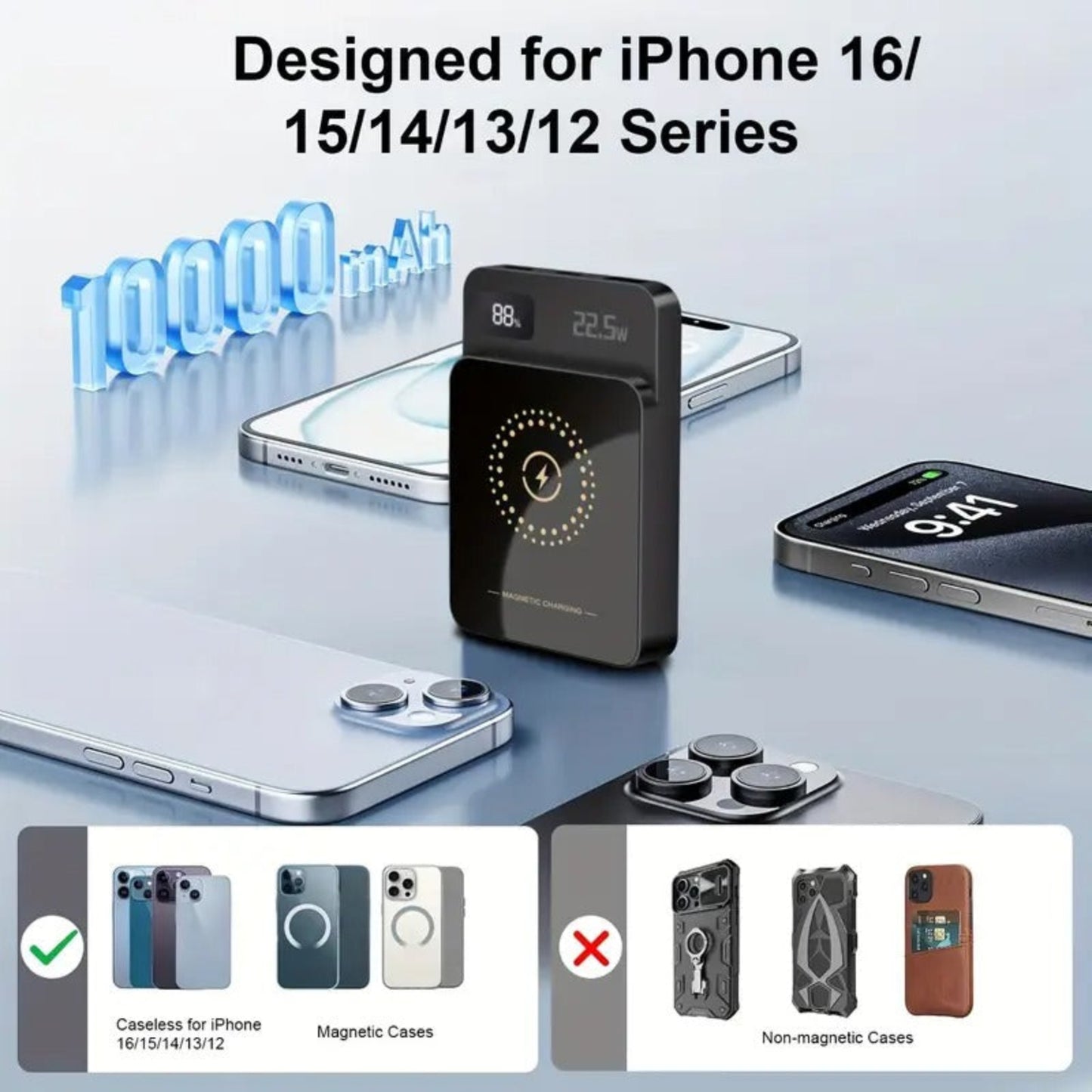 Kalandula 10000mAh Magnetic Fast Wireless Charger