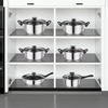 Batterie de cuisine en acier inoxydable Kalandula Steel 12 pièces avec couvercles en verre,