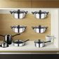 Kalandula Steel 12 pcs Stainless Steel Cookware Set with Glass Lids,