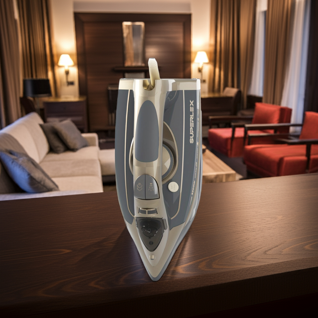 1.3F SUPERLEX 3200W Steam Iron  Powerful Ceramic Soleplate  Auto Shutoff  Fast Heating