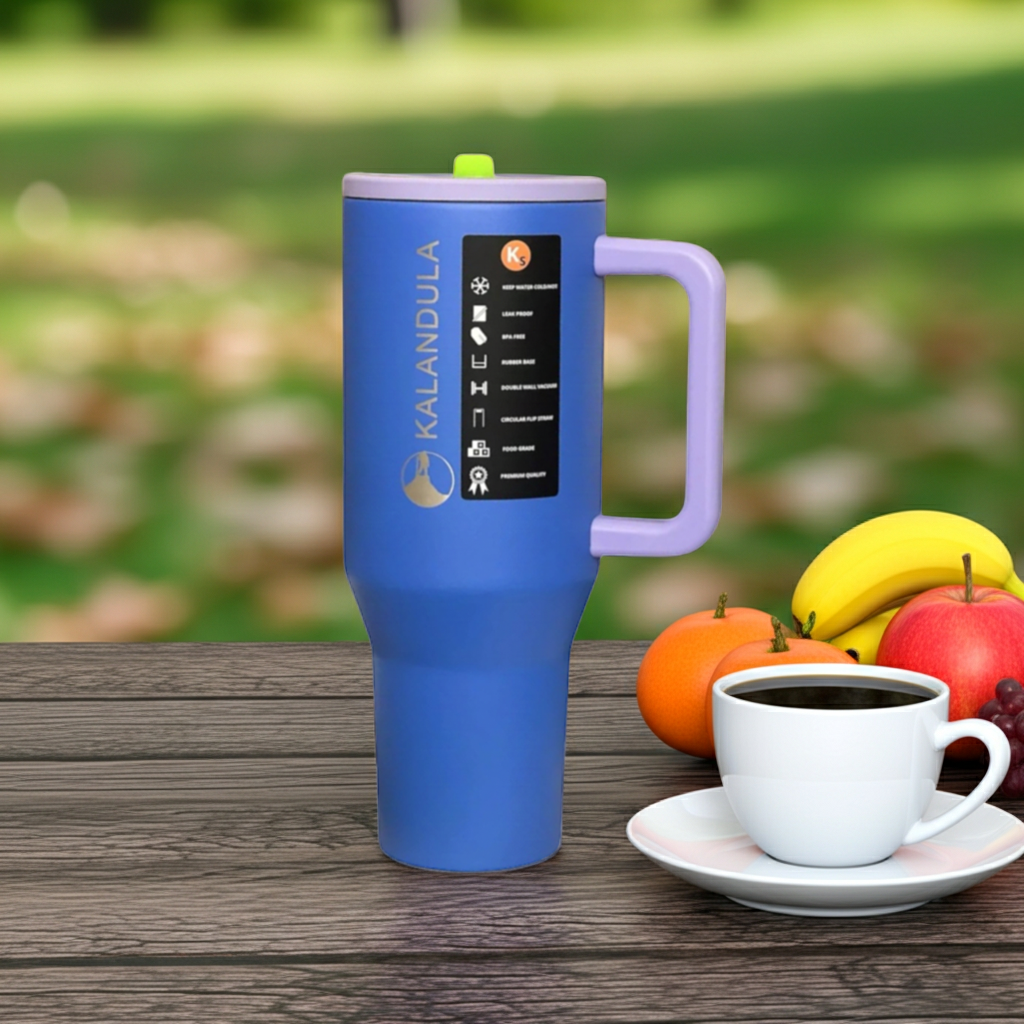 1.3 Kalandula Steel Flip Straw Tumbler 1.2L Leakproof Cup Hot and Cold Drinks