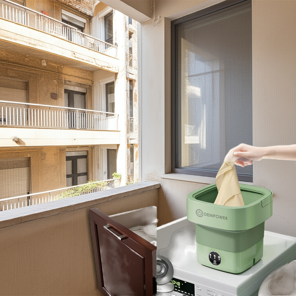 1k Mini Portable Laundry Washing Machine Green