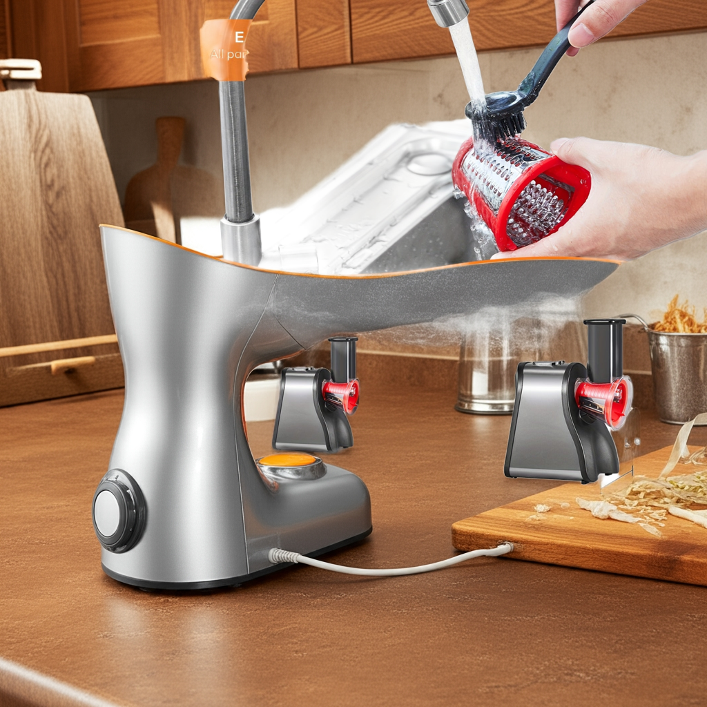 4-in-1Kalandula Steel Electric Cheese Grater Salad Shooter