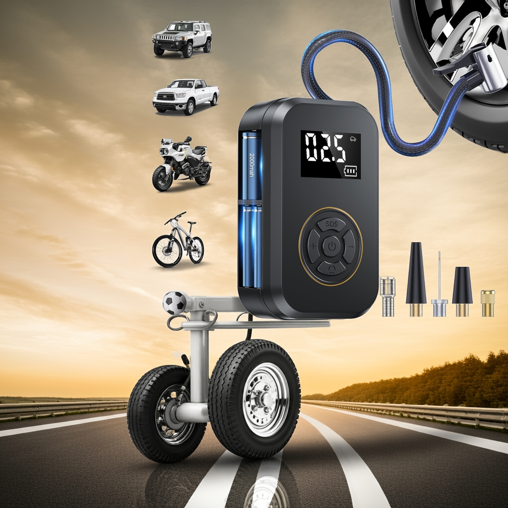 Kalandula steel Rechargeable Portable Air Compressor