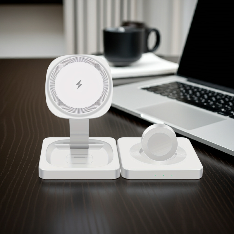 Chargeur sans fil pliable 3 en 1 en acier Kalandula pour iPhone 