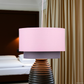 KAlandula Steel Pink  Grey 2 Tier Lamp Shade