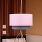 KAlandula Steel Pink  Grey 2 Tier Lamp Shade