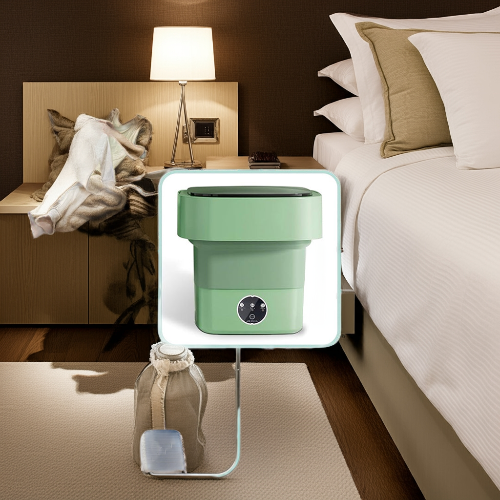 1k Mini Portable Laundry Washing Machine Green