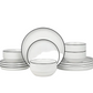 kalandula steel 12pc White Porcelain Stackable Dinner