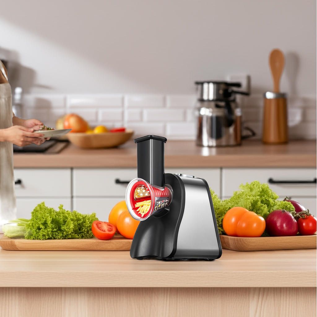 4-in-1Kalandula Steel Electric Cheese Grater Salad Shooter