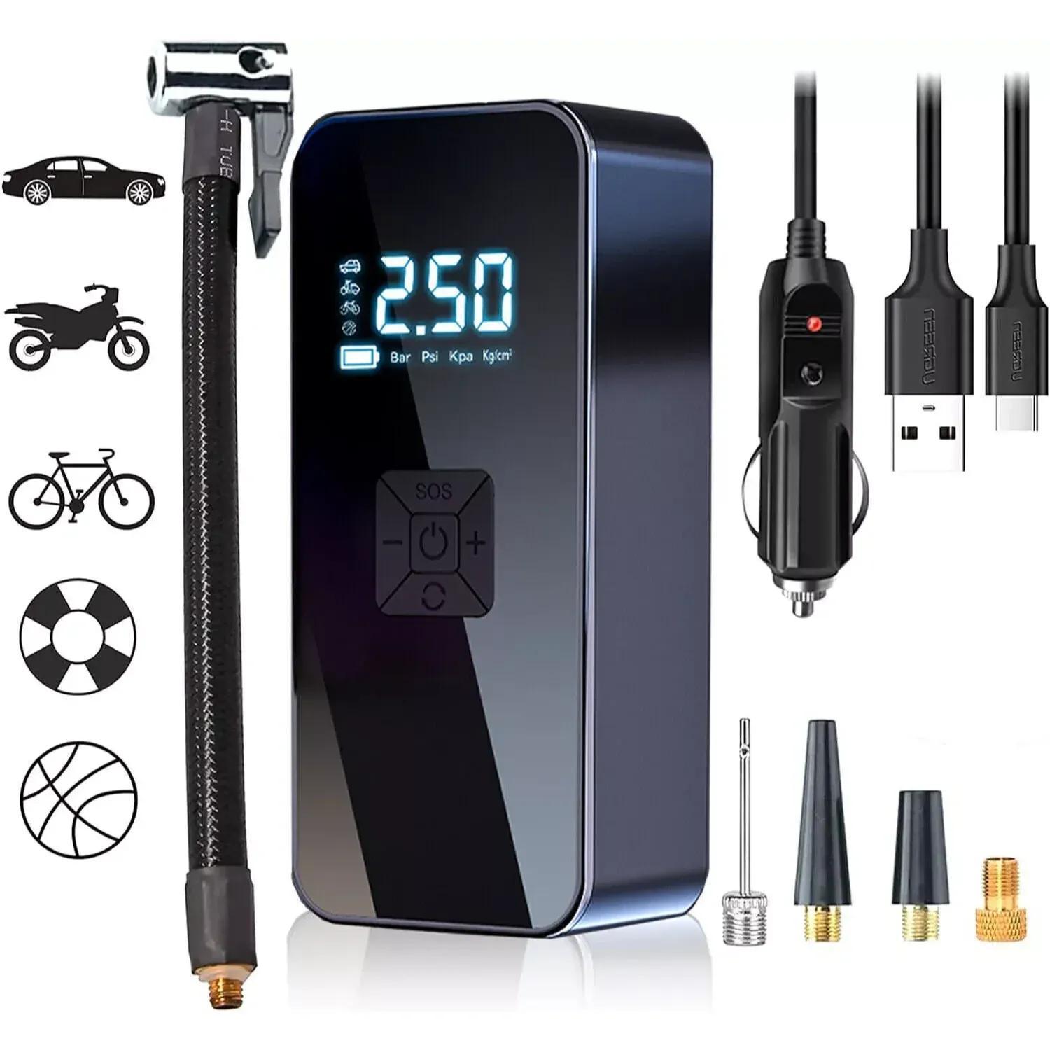 Portable Tire Inflator  Phone Charger  150PSI Cordless Air Pump