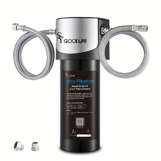 SYGOODLIFE 001Micron UF Under Sink Water Purifier Filtration System Direct Connect To Kitchen Faucet Reduce Heavy Metals Chlorine Bad Taste  Odor