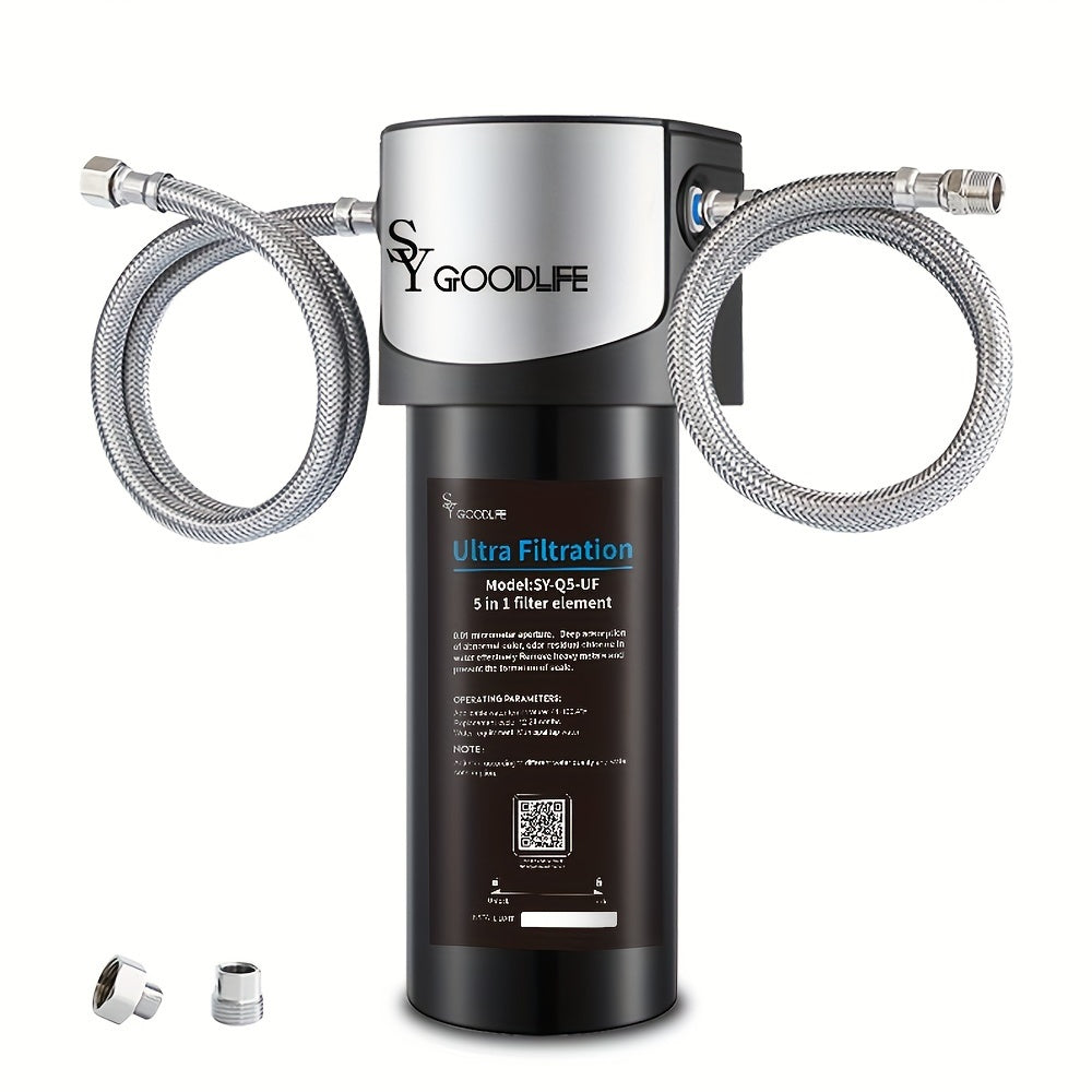 SYGOODLIFE 001Micron UF Under Sink Water Purifier Filtration System Direct Connect To Kitchen Faucet Reduce Heavy Metals Chlorine Bad Taste  Odor