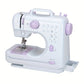 Compact Electric Sewing Machine with 12 Stitches  Mini Overlock Mending Machine for Home Crafting  Repairs Includes Presser Foot  Pedal White UK Plug 110240V Lightweight  Easy to Use Sewing Machine Mini