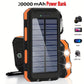 kalandula steel 20000mAh Solar Power Bank for Camping  iPhone Samsung Android