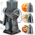 3in1 Rotary Food Slicer Chopper  Grater  MultiFunction Vegetable Shredder for Meal Prep