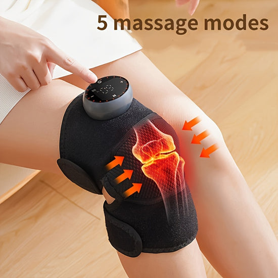 1pc Rechargeable Heated Cordless Knee Massager Adjustable Heat And Ergonomic Design Gift for Husband Wife Father And Mother