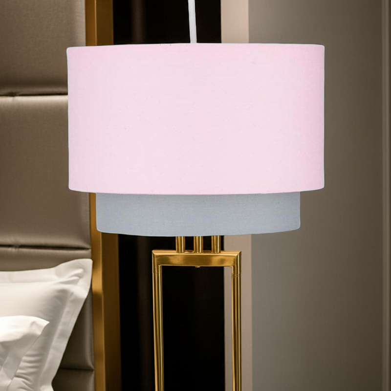 Abat-jour KAlandula en acier rose gris à 2 niveaux