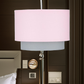 KAlandula Steel Pink  Grey 2 Tier Lamp Shade