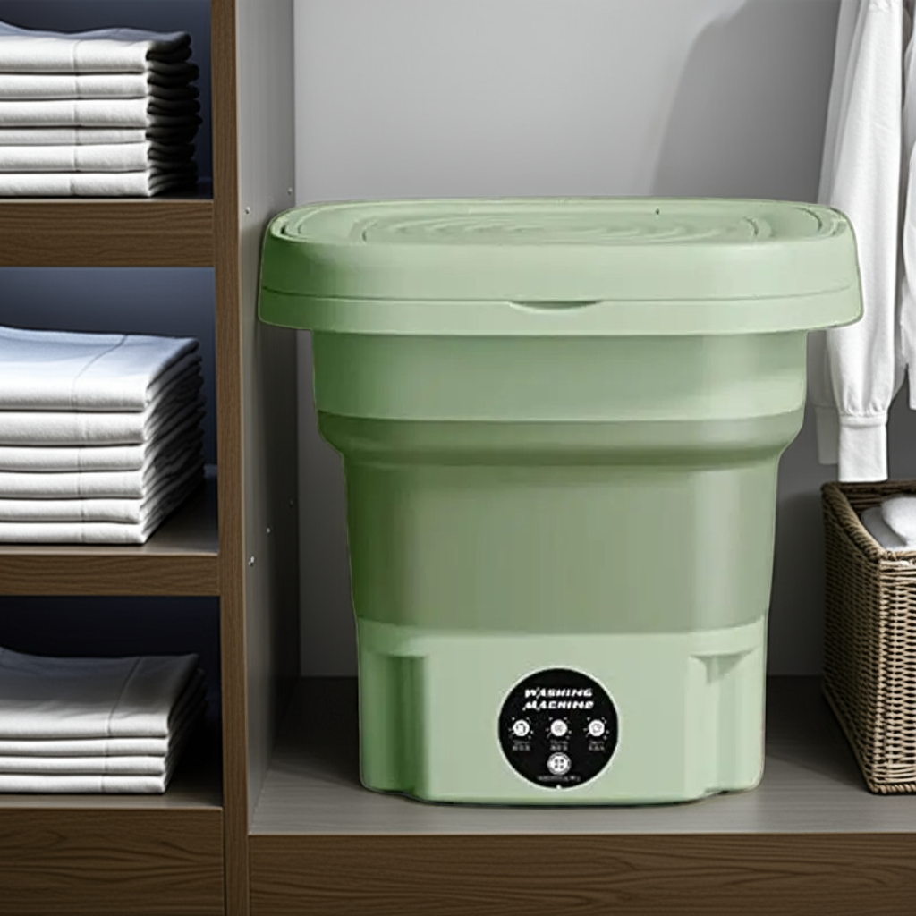 1k Mini Portable Laundry Washing Machine Green