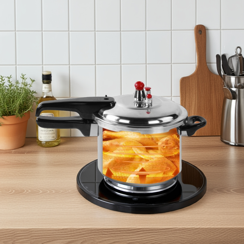 4L Dual Handle Aluminum Pressure Cooker