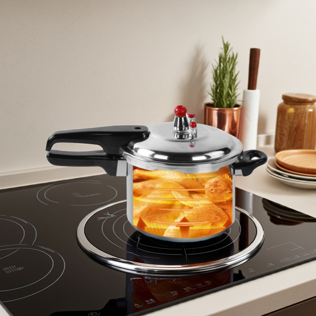 A Kalandula Steel Pressure Cooker for Kitchen & Catering