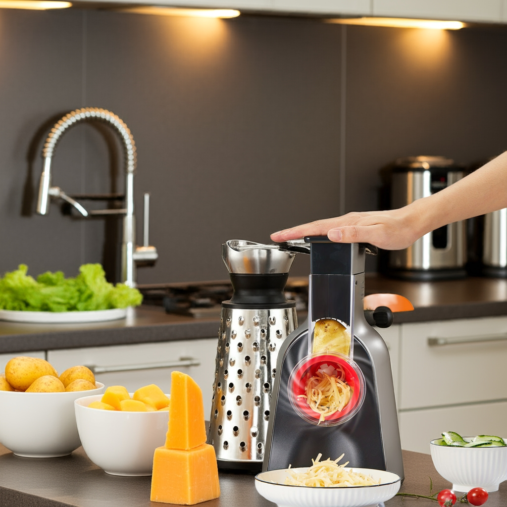 4-in-1Kalandula Steel Electric Cheese Grater Salad Shooter