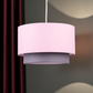 KAlandula Steel Pink  Grey 2 Tier Lamp Shade