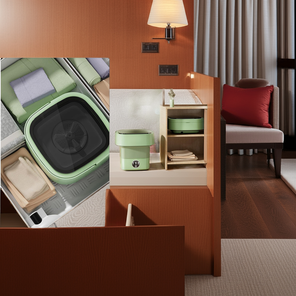 1k Mini Portable Laundry Washing Machine Green