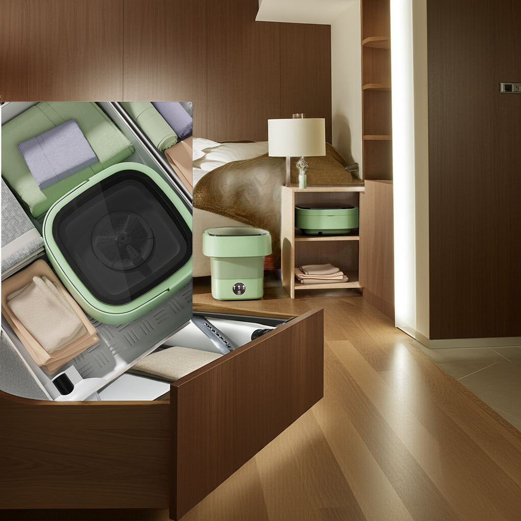 1k Mini Portable Laundry Washing Machine Green
